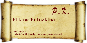 Pitino Krisztina névjegykártya